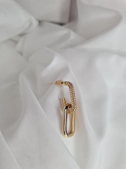 Abigail Gold and diamanté hoop earrings