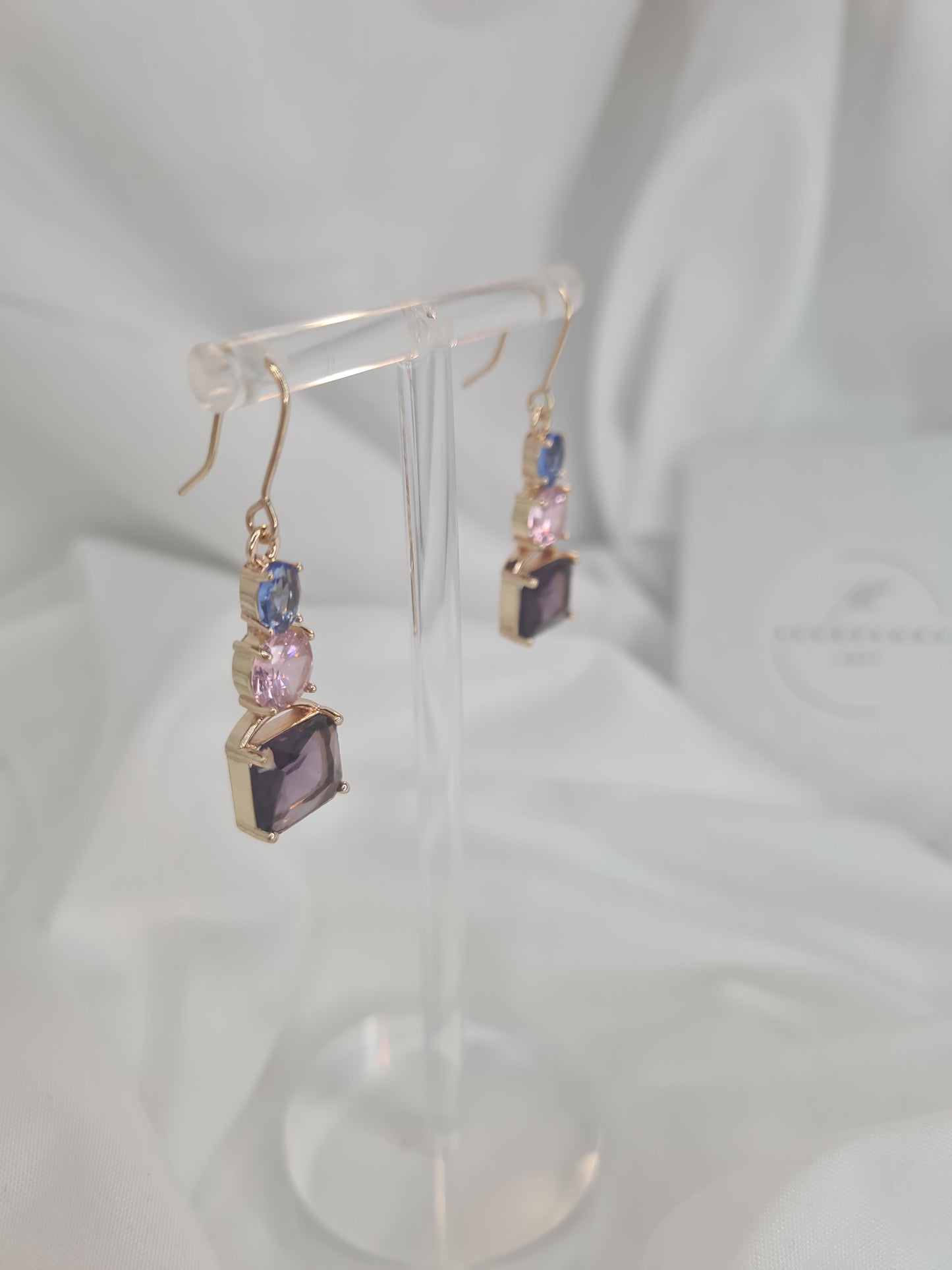 Ada Amethyst Topaz Gold Earrings