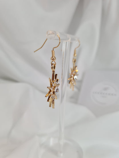 Aurora gold celestial earrings