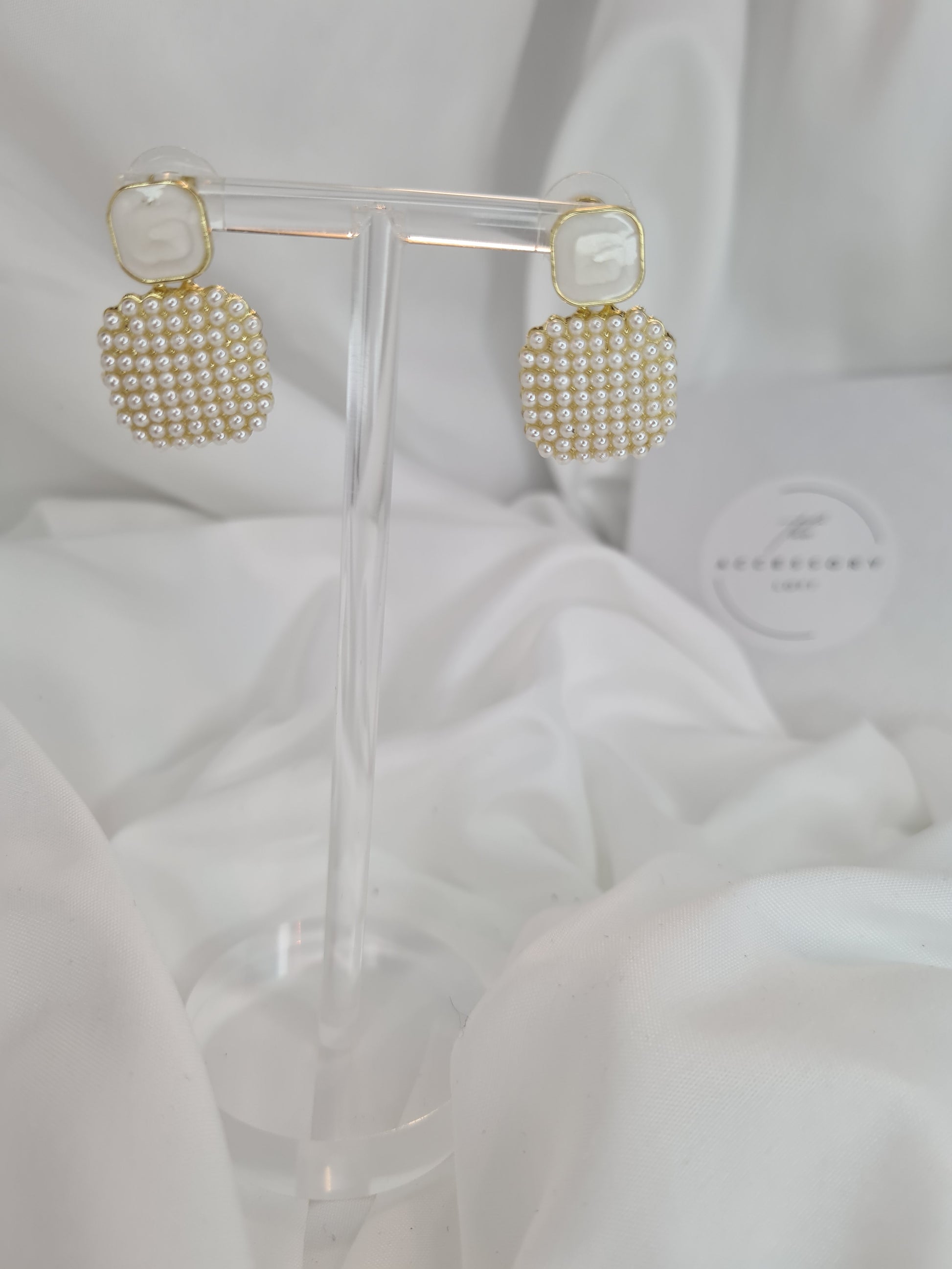 Brooke gold pearl earrings