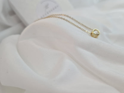 Emily round diamond necklace ( gold, silver or rosegold)