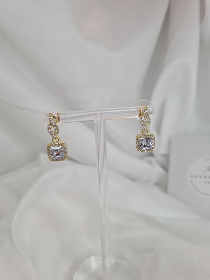 Esme Gold zircon Diamond Earrings INSTOCK