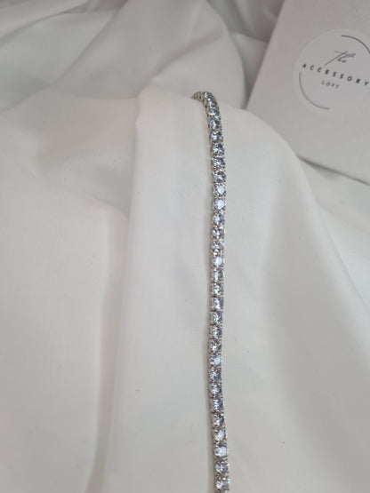 Gemma Silver Tennis Bracelet