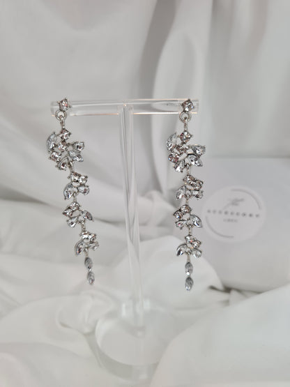 Georgia silver sparkling earrings