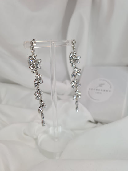 Georgia silver sparkling earrings