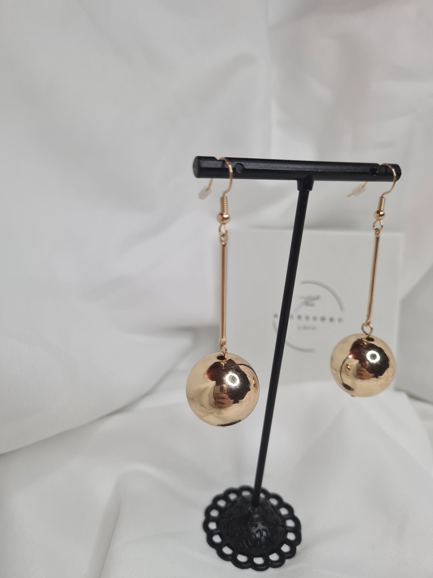 Harper Gold Ball drop Earrings