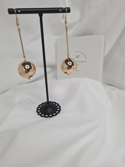 Harper Gold Ball drop Earrings