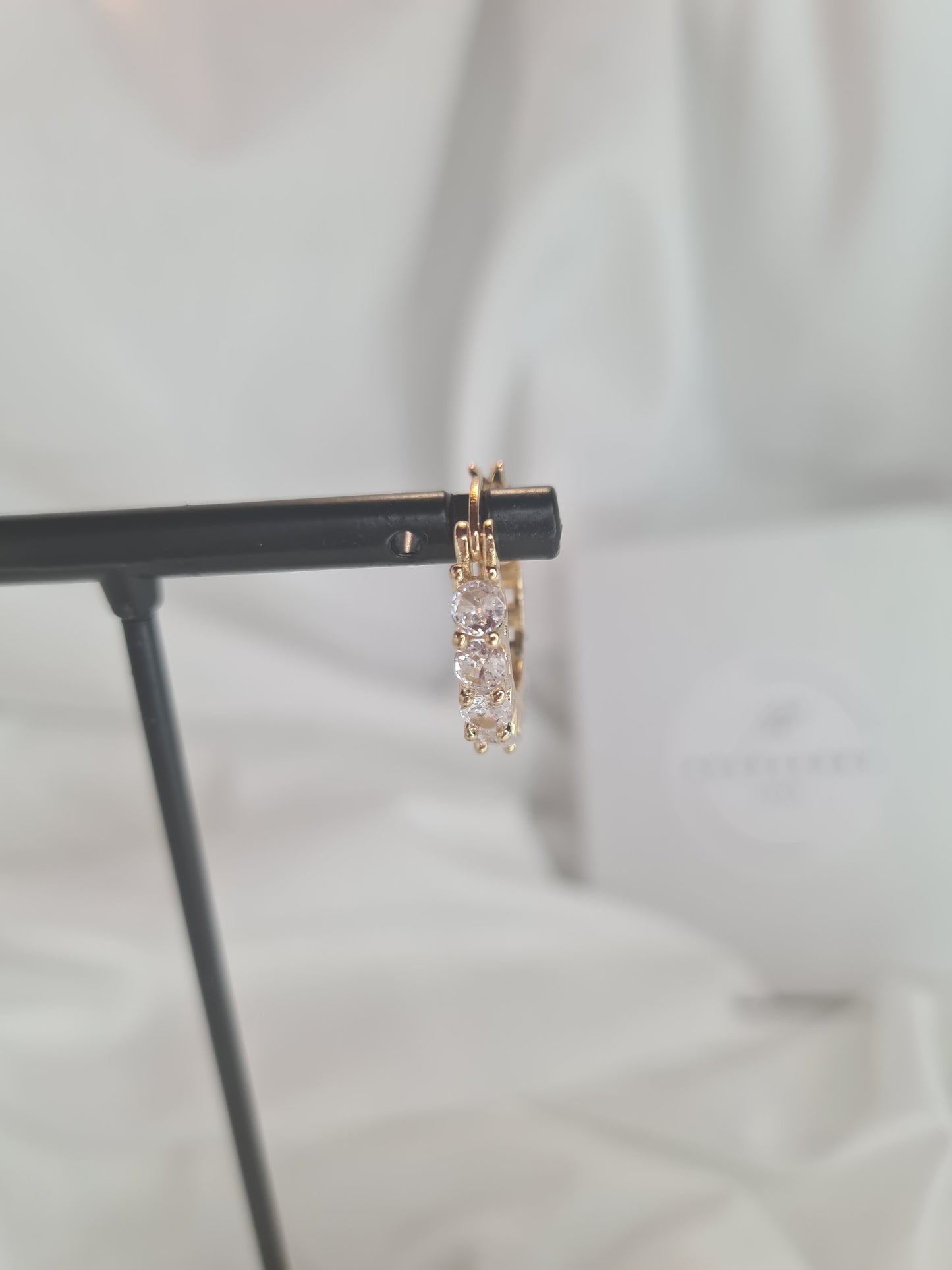 Iris Diamond Zircon Hoop Earrings ( gold or silver)