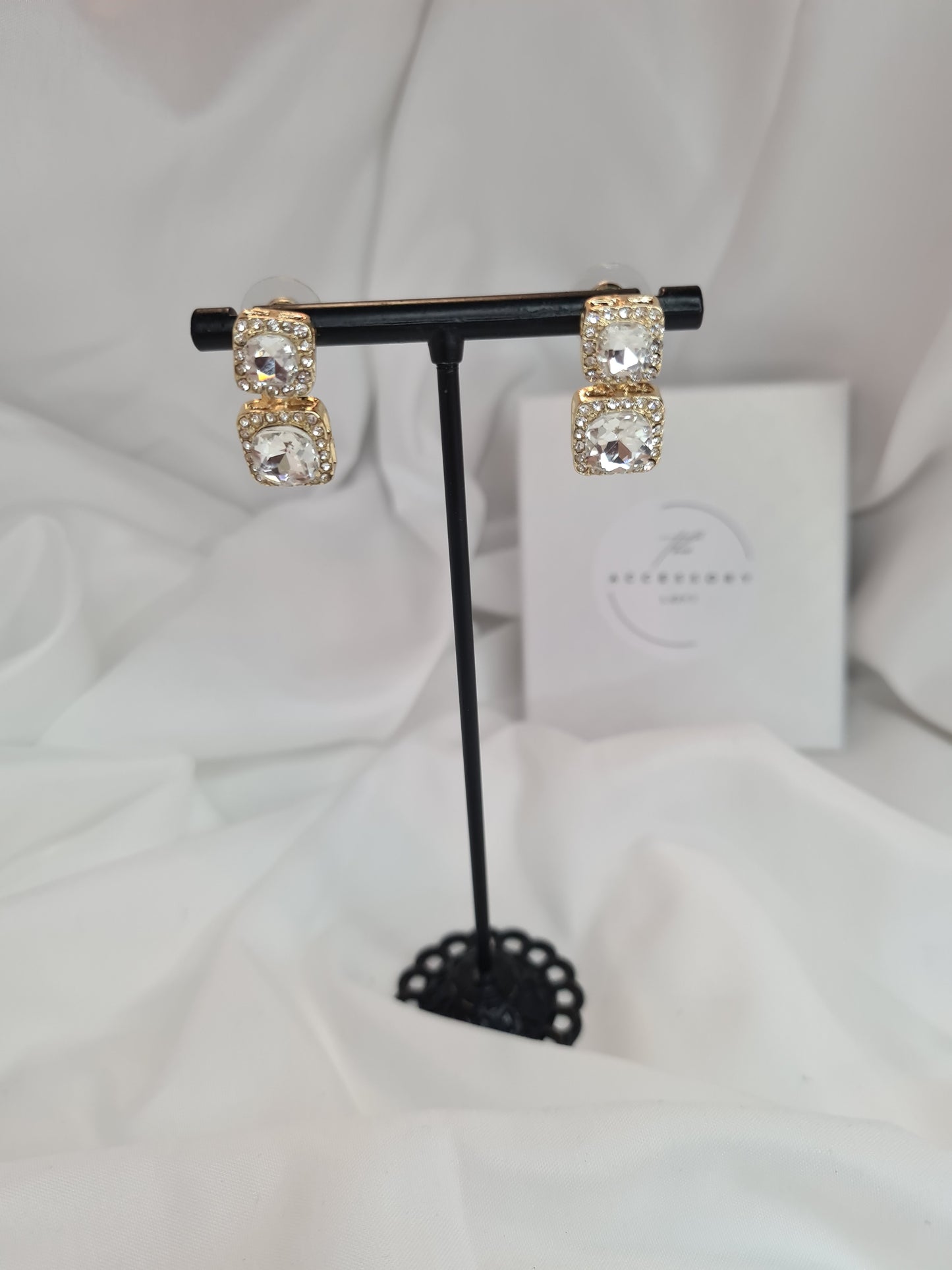 Lottie Gold Diamond Earrings