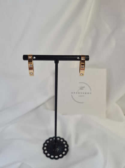 Zara Diamanté Hoop Earrings