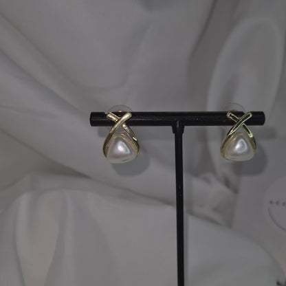 Camila earrings- cross pearl design