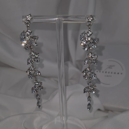 Georgia silver sparkling earrings