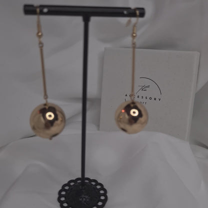 Harper Gold Ball drop Earrings