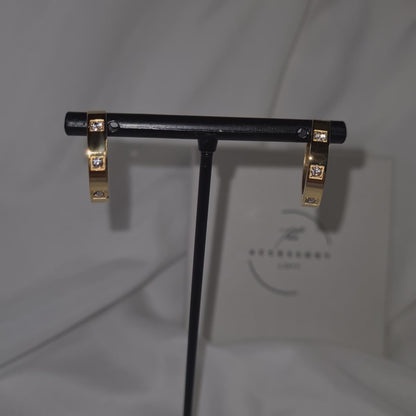 Zara Diamanté Hoop Earrings