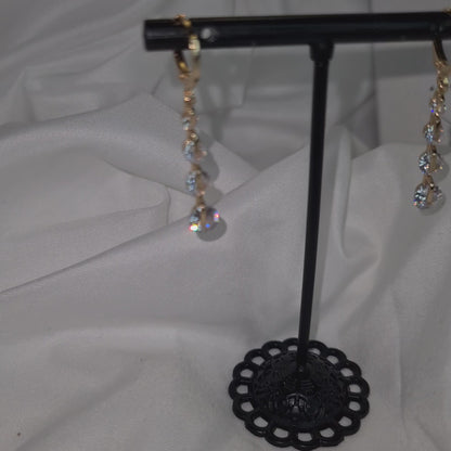 Charlotte diamond necklace and earring set- inc gift box ( available in gold or silver)