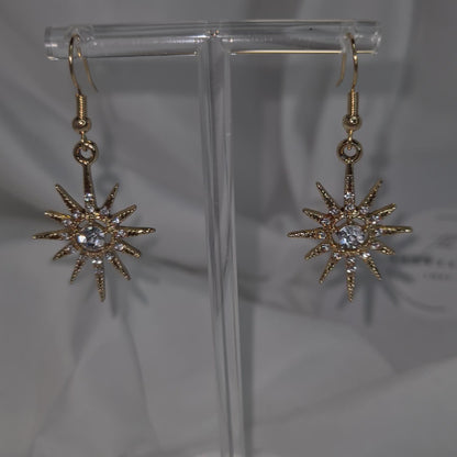 Aurora gold celestial earrings